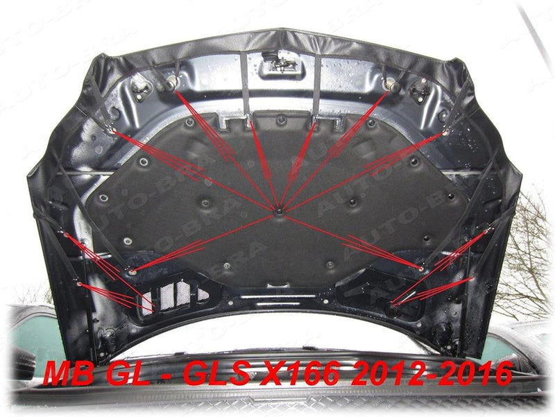 AB3-00151 CARBON OPTIK Auto Bra kompatibel mit MB Mercedes Benz GL GLS X166 Bj. 2012-2016 Haubenbra