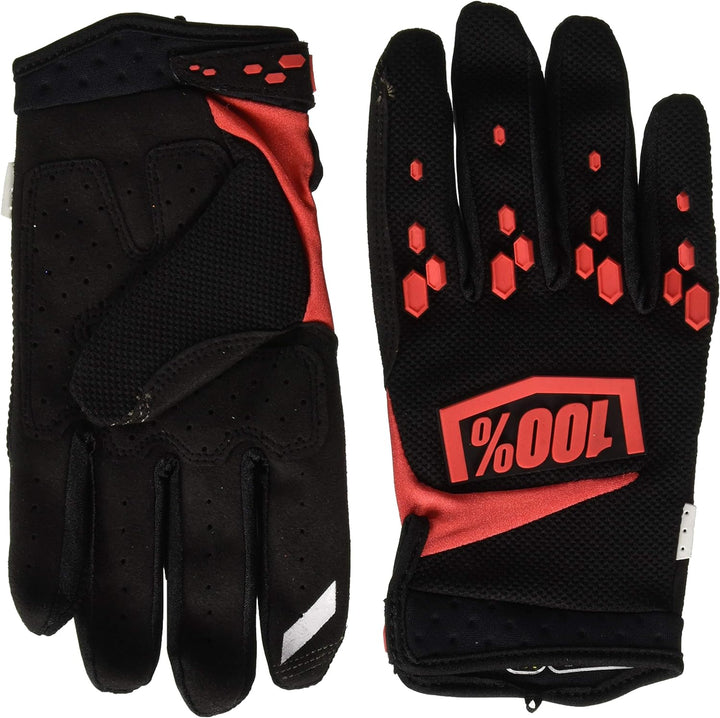 100% 10004-007-10 AIRMATIC Handschuhe Schwarz/Rot XL, Schwarz/Rot XL