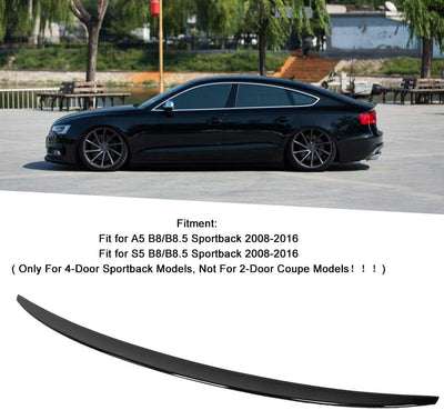 Terisass a5 Heckspoiler Lippe Spoiler Protector Lip Fit für A5 B8/B8.5 Sportback, S5 B8/B8.5 Sportba