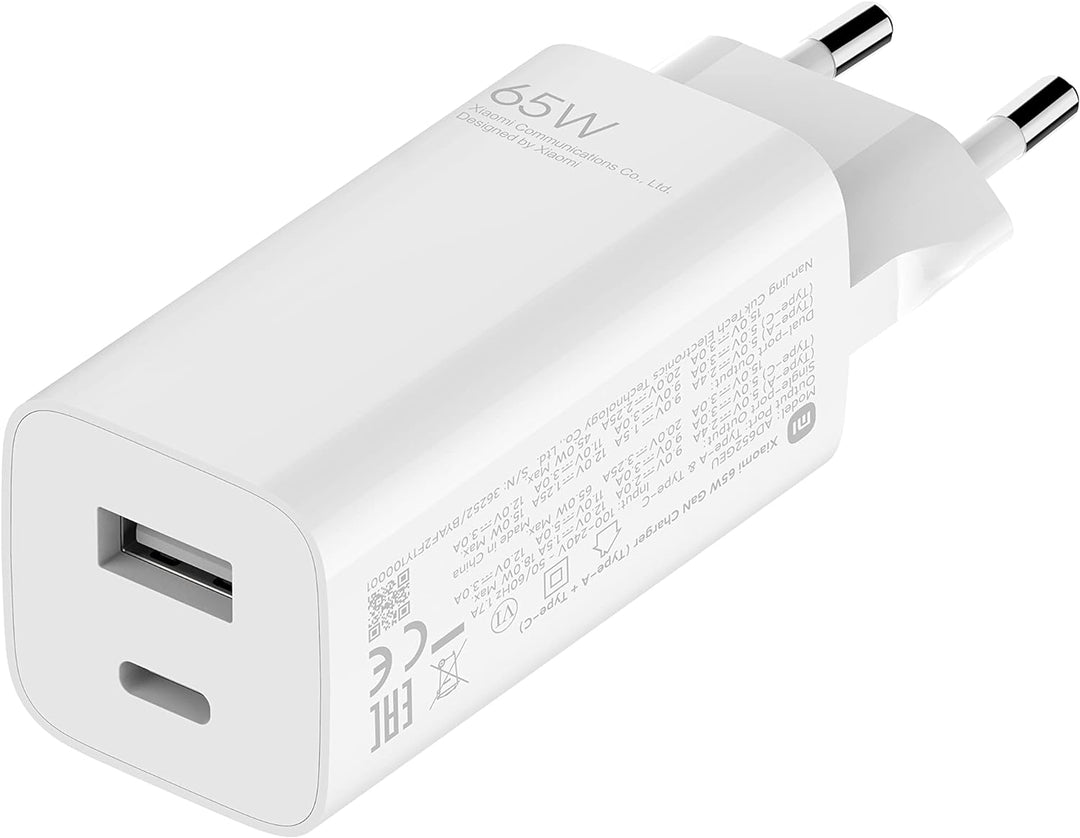 Xiaomi Mi 65W Fast Charger USB-C + USB-A Ladegerät für Smartphone, Tablet, Notebook UVM. (65 Watt, G