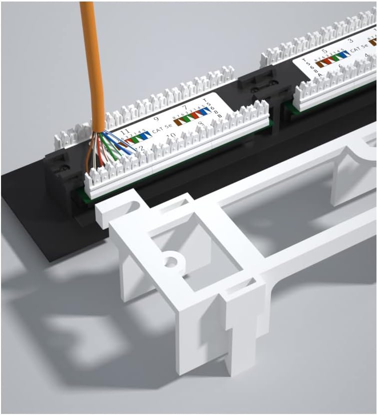 1U 12 Ports Cat6 Unshield Wallmount Patch Panel UTP Ethernet Patch Panel mit RJ45 Cat6 Adapter Patch