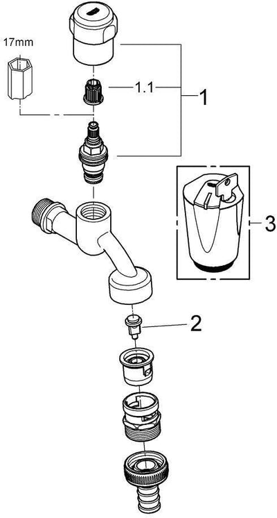 GROHE Eggemann Armaturenkombination DN15 41154000