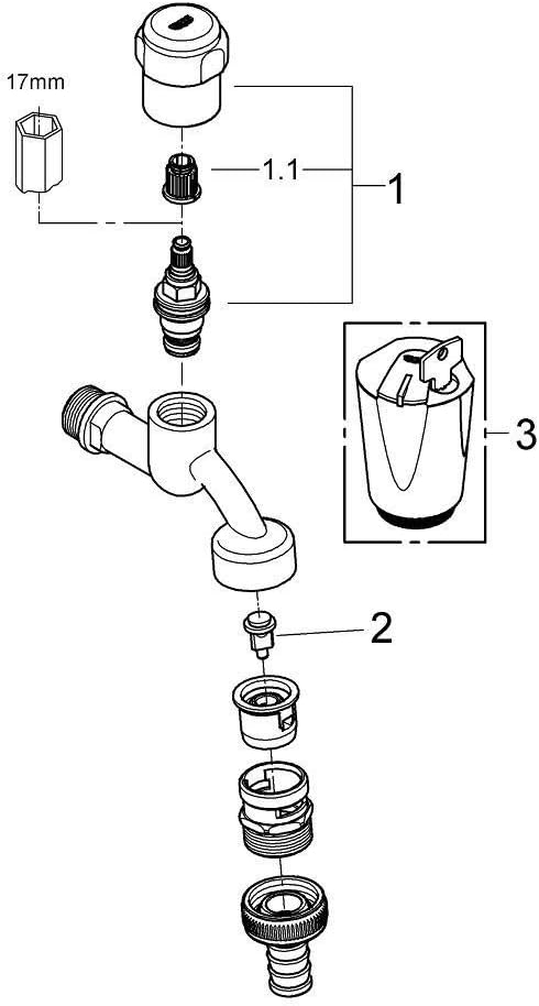 GROHE Eggemann Armaturenkombination DN15 41154000