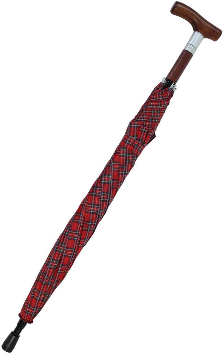 Stützschirm und Gehstock Safebrella Duo rot blau kariert 88/91 cm, 88/91 cm