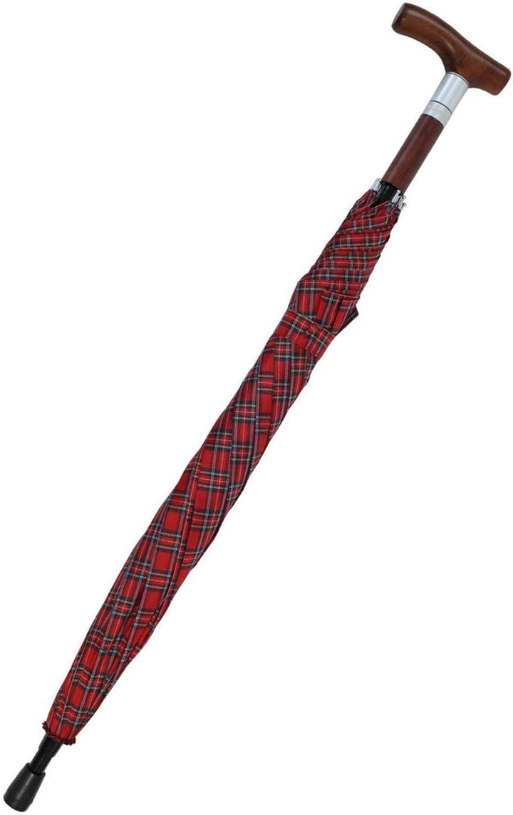 Stützschirm und Gehstock Safebrella Duo rot blau kariert 88/91 cm, 88/91 cm