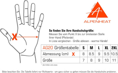 Alpenheat Unisex Beheizte Handschuhe von Fire-Ski Winter Accessory Set, Schwarz, 110