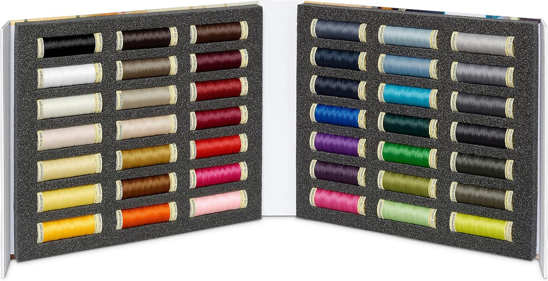 Gütermann 700894 Nähfaden-Album mit 42 Spulen Allesnäher 100 m, Polyester, Mehrfarbig Single, Single