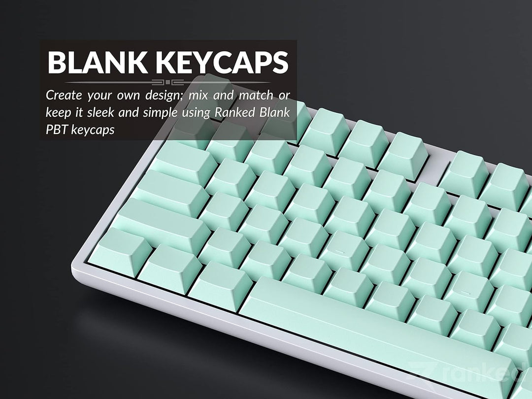Ranked Leeres Premium-Tastenkappen-Set | 1,4 mm Dickes PBT | Cherry-Profil für Mechanische Tastatur