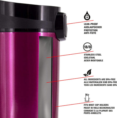 SIGG Miracle Thermobecher (0.27 L / 0.47 L), schadstofffreier und isolierter Kaffeebecher, auslaufsi