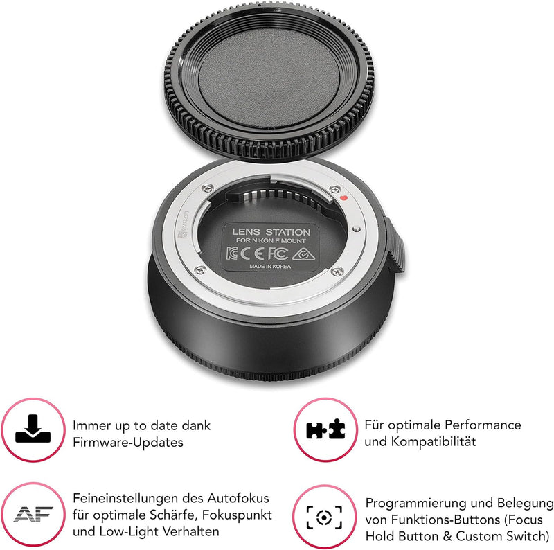 SAMYANG AF 14mm F2.8 + Lens Station Autofokus Objektiv mit Festbrennweite für Nikon F Vollformat, Sc