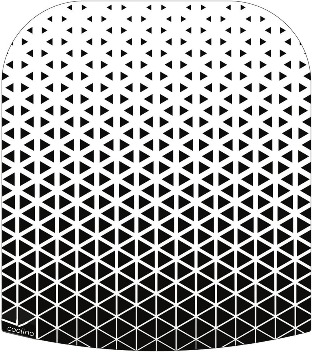 Stone4Slide coolina® Premium Gleitbrett Gleiter aus Acryl Weiss mit schwarzem Muster - passend für T