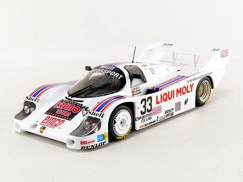 Minichamps 155836633 1:18 Porsche 956k-Brun Motorsport-Stuck/Grohs/Brun-1000 km Spa 1983 Auto, weiss