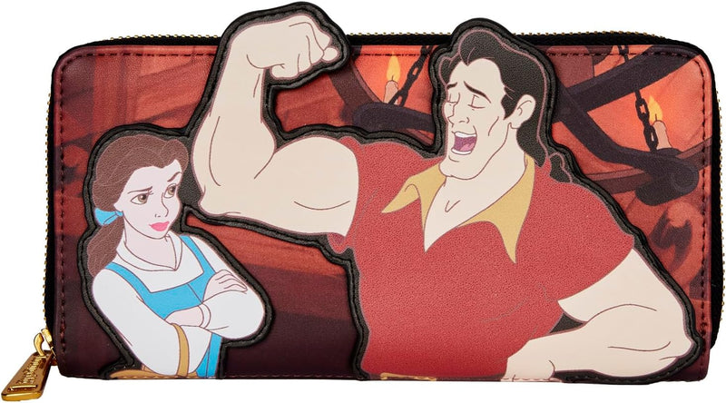 LOUNGEFLY Disney Villains Scene Gaston Zip-Around Wallet Beauty and The Beast One Size Einheitsgröss