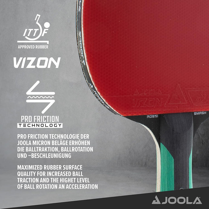 JOOLA 53135 Tischtennis-Set ROSSKOPF Smash Tischtennisschläger Inklusive 2 Tischtennisbälle Mit ITTF