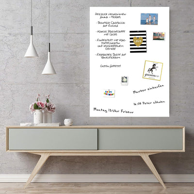 Queence Whiteboard Magnetisch 100x150 cm | Selbstklebende Folie | Weisswandtafel | Whiteboard | Schr