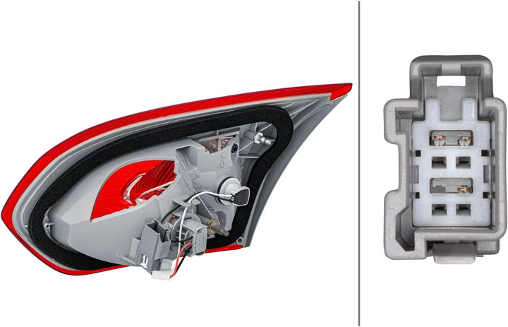 HELLA 2NR 354 828-011 Heckleuchte - Glühlampe - innerer Teil - links - für u.a. Ford Focus III Saloo