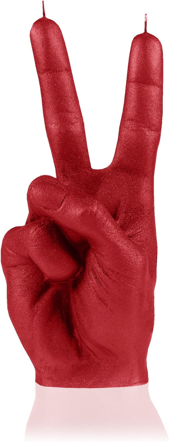 Candellana Hand PEACE Kerze - Hand Figur - Coole Deko - Gothic Deko - Grunge Deko Kerze - Heavy Meta