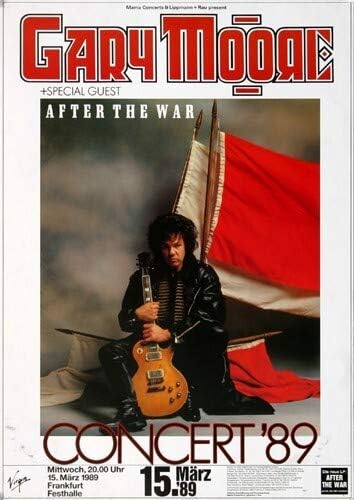 Gary Moore - After The War, Frankfurt 1989 » Konzertplakat/Premium Poster | Live Konzert Veranstaltu