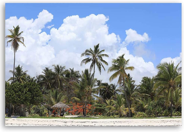 Feeby Deco Panel tropische Landschaft Bild Kunstdruck modern mehrfarbig 90x60 cm Deko paneel 90x60 c