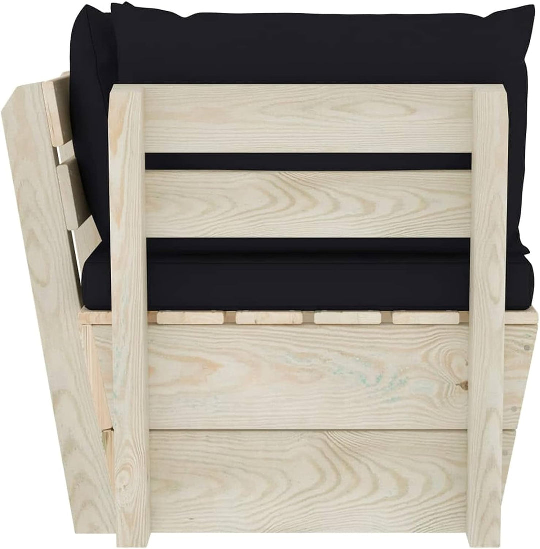 Tidyard Garten Paletten Ecksofa mit Kissen Terassenmöbel Sitzgruppe Gartenmöbel Set Sofagarnitur Pal