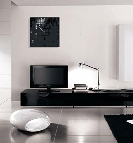 FLEXISTYLE Moderne Wanduhr Harmony, rechteckig 50 cm XXL, schwarz, Wohnzimmer, Schlafzimmer