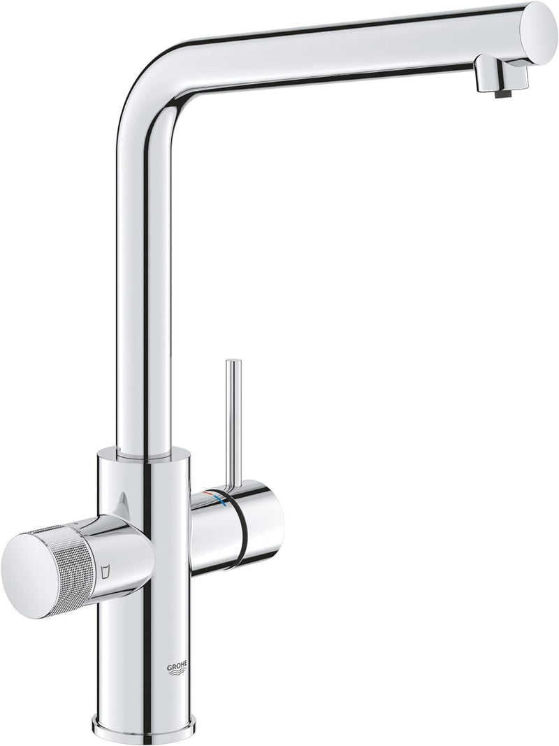 GROHE Blue Pure Minta - Einhand-Spültischarmatur mit Filterfunktion (L-Auslauf, Einlochmontage, sepa