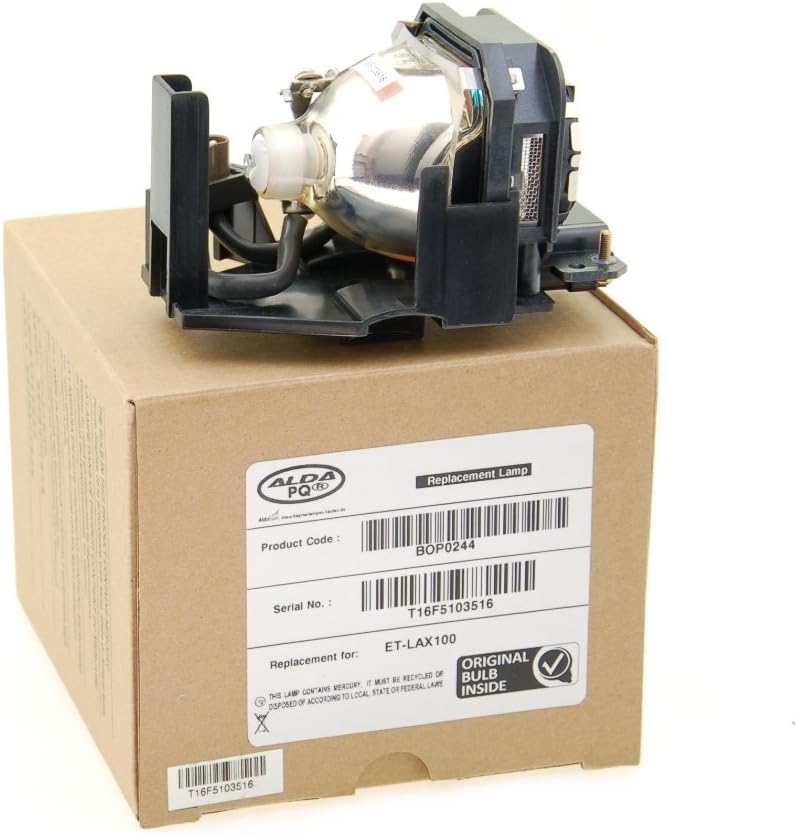 Alda PQ Professionell, Beamerlampe kompatibel mit Panasonic ET-LAX100, PT-AX100, PT-AX100E, PT-AX100