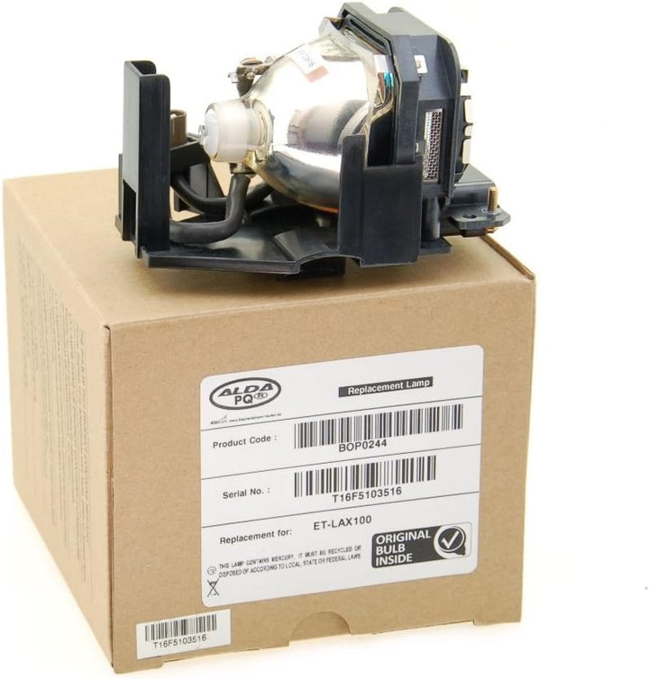 Alda PQ Professionell, Beamerlampe kompatibel mit Panasonic ET-LAX100, PT-AX100, PT-AX100E, PT-AX100