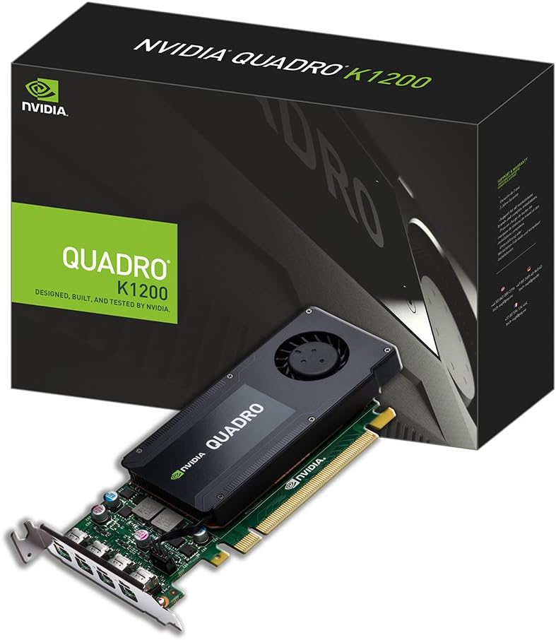 PNY NVIDIA QUADRO K1200 professionelle Grafikkarte 4 GB GDDR5 PCI-Express Low Profile 4K 4 x DP (VCQ