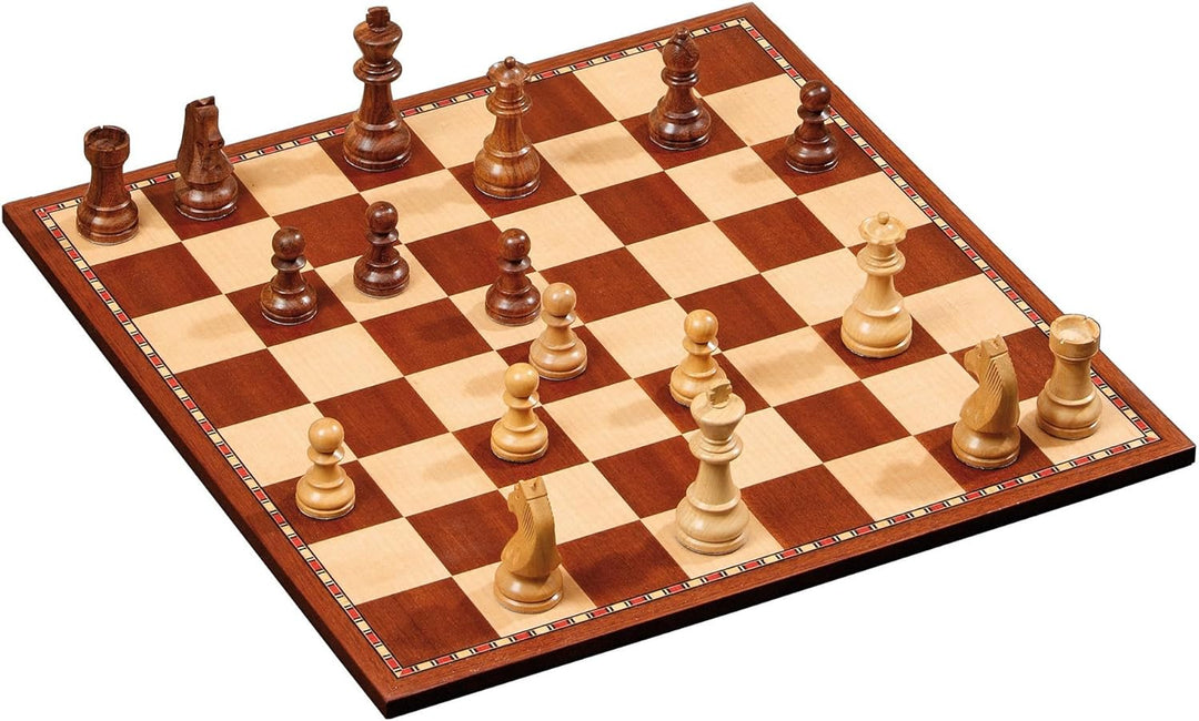 Philos 2504 - Schach, Schachspiel, Schachset Exklusiv mit Schachbrett und Schachfiguren in Figurenbo
