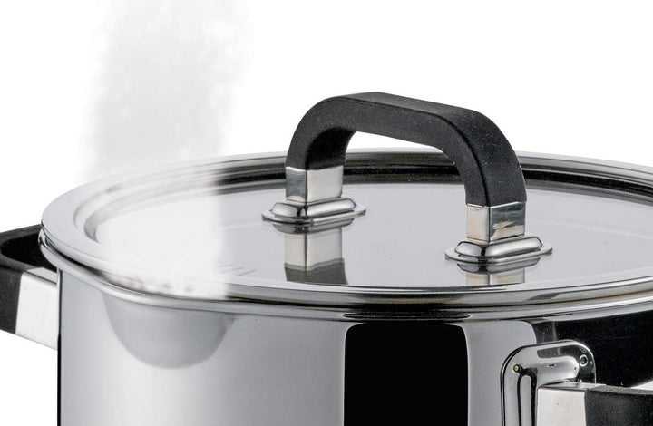 Spring KP0315540624 Fusion 2+ Fleischtopf, 24 cm, 5-Lagen-Mehrschichtmaterial, Griffe mit Silikonumm
