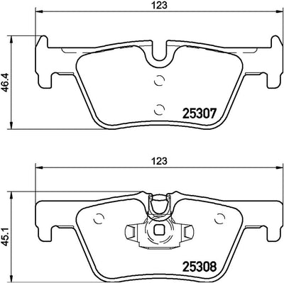 HELLA PAGID 8DB 355 019-971 Bremsbelagsatz - T3138 - Dicke/Stärke: 17.2mm - Bremssystem: Teves - für