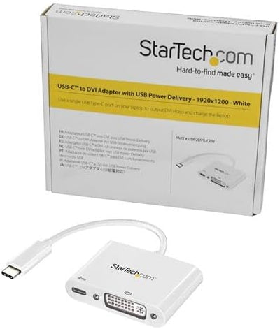 StarTech.com USB-C auf DVI Adapter mit USB Stromversorgung -USB Typ C Adapter - DVI Adapter - 1920 x