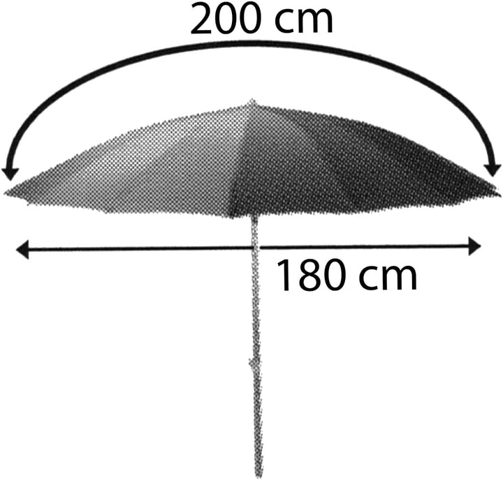 matrasa Sonnenschirm LEAF höhenverstellbar mit Knickgelenk & UPF 40+ Grün Ø180 cm