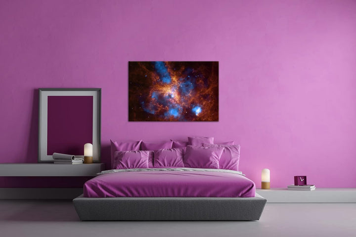 deyoli Tarantel Nebel Format: 80x60 als Leinwand, Motiv fertig gerahmt auf Echtholzrahmen, Hochwerti