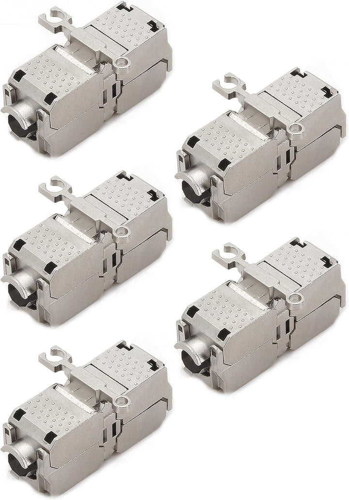 1aTTack.de Cat. 6A Keystone Verbinder werkzeuglos Schneidklemme auf Schneidklemme AWG 22 bis AWG 26