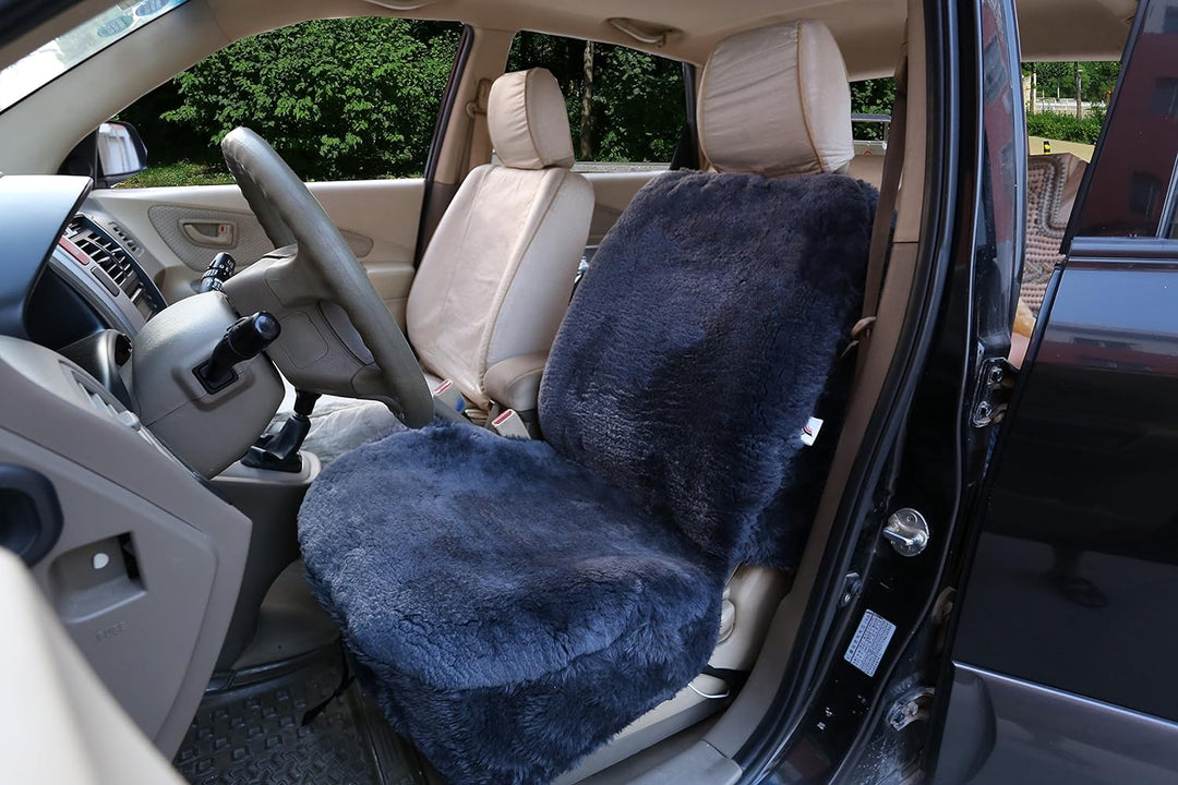 WOLTU AS7335dgr-2 Lammfellbezug Auto Sitzbezug Echtlammfell Vollbezug Vordersitzbezug universal Grös