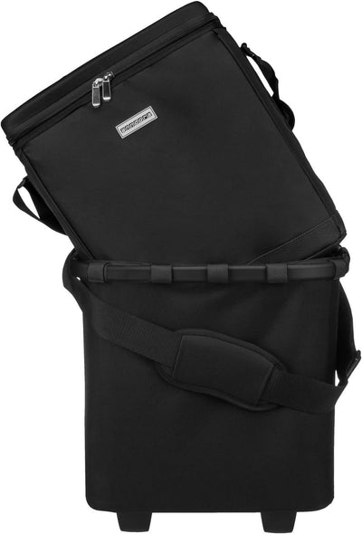 anndora Kühlbox 32 Liter schwarz + Einkaufstrolley carrycruiser Frame Black 40 Liter