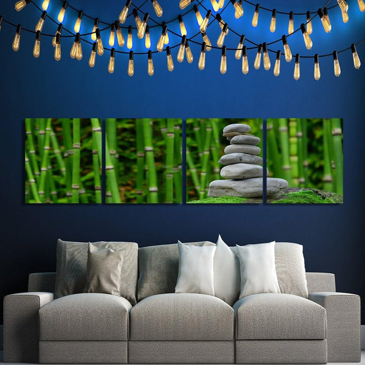 Feeby. Wandbild - 4 Teile - Panoramabild, Deco Bild, gedrucktes Bild, Deco Panel, Bild, 240x60 cm, Z