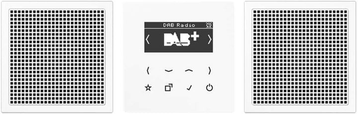 Jung Smart Radio DAB+ DABLS2WW Set Stereo Radio 4011377172470 Set Weiss mit 2 Lautsprechern, Set Wei