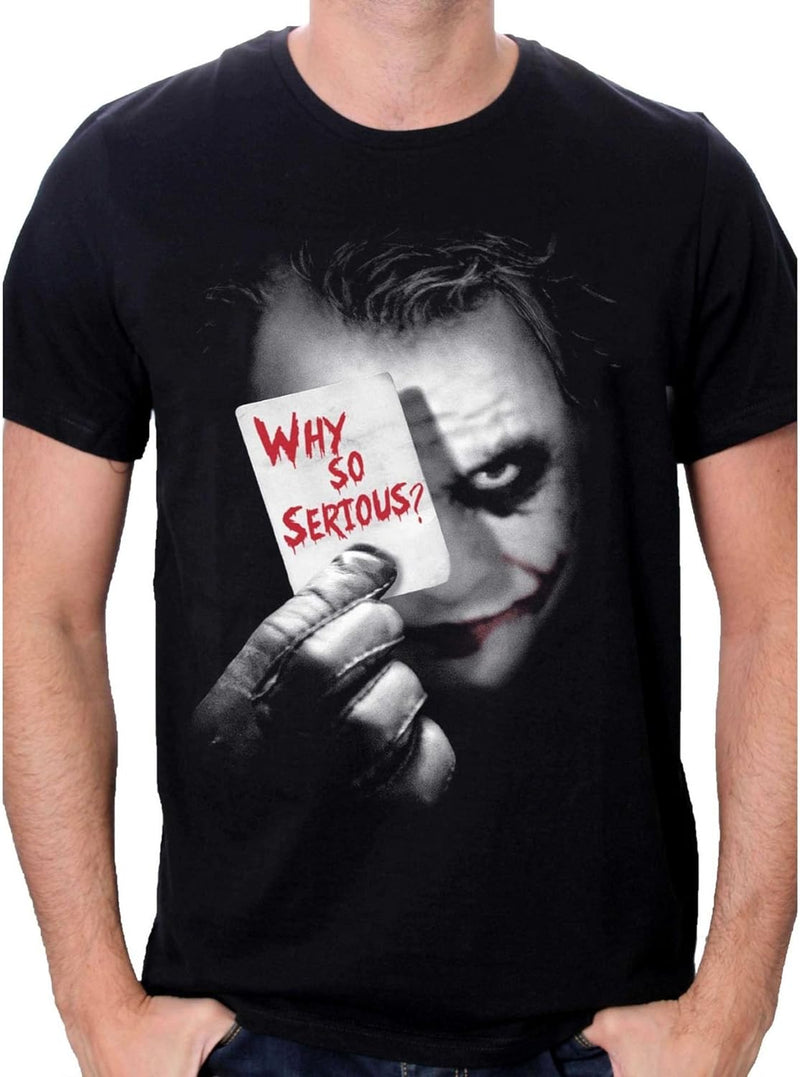 Batman Herren Joker Why So Serious T-Shirt M Schwarz, M Schwarz