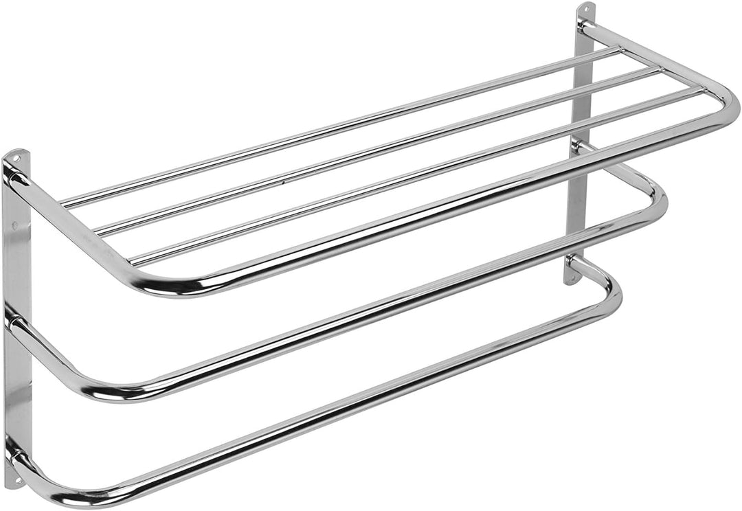 Croydex verchromter Baustahl Wand montiert Handtuch Rack und zusätzliche Rails