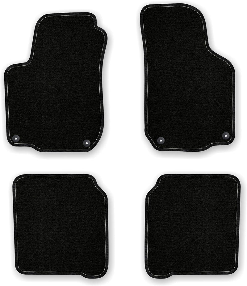 Bär-AfC Auto Fussmatten Basic passend für Seat Leon 1M 1999-2006, Autoteppiche Nadelvlies Schwarz, R