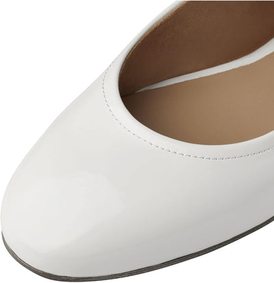 Tamaris Damen Ballerina 1-1-24214-20 schmal 41 EU White Patent, 41 EU White Patent