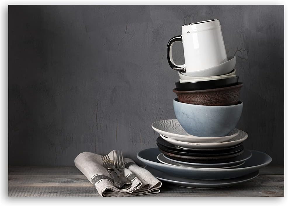 Feeby Vlies Leinwandbild Rustikal 100x70 cm Wanddeko Design Kunstdruck Zimmerdeko Bilderwand Abstrak