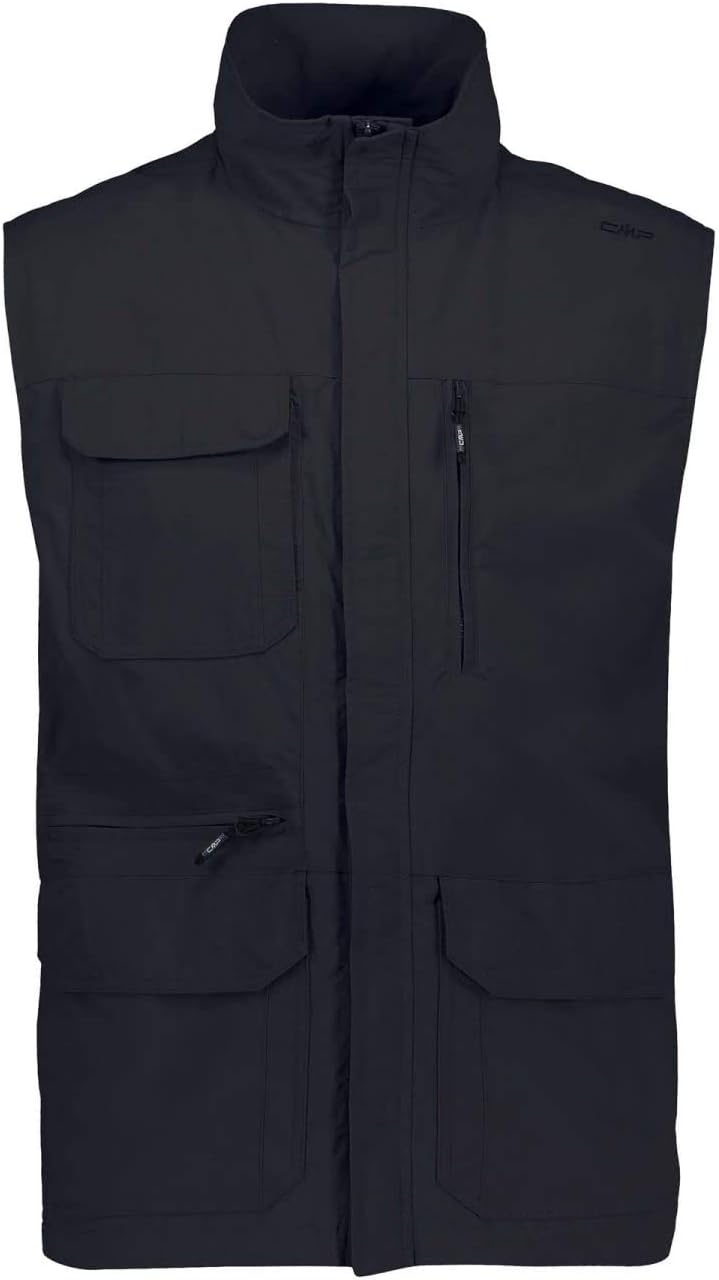CMP Herren Gilet in Nylon Traspirante Con Spaziose Tasche Weste 46 Antracite, 46 Antracite