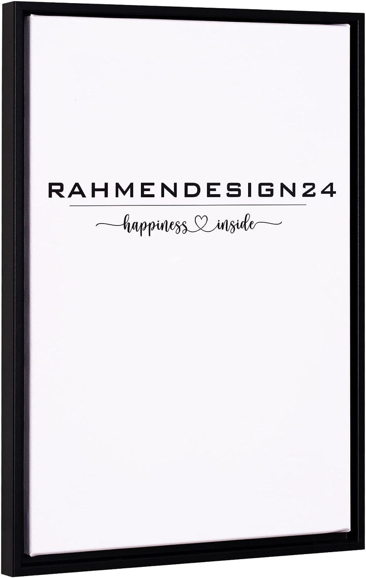 Rahmendesign24 Schattenfugenrahmen Oslo für Keilrahmenbilder und Leinwände 50x60 Schwarz (matt) Scha