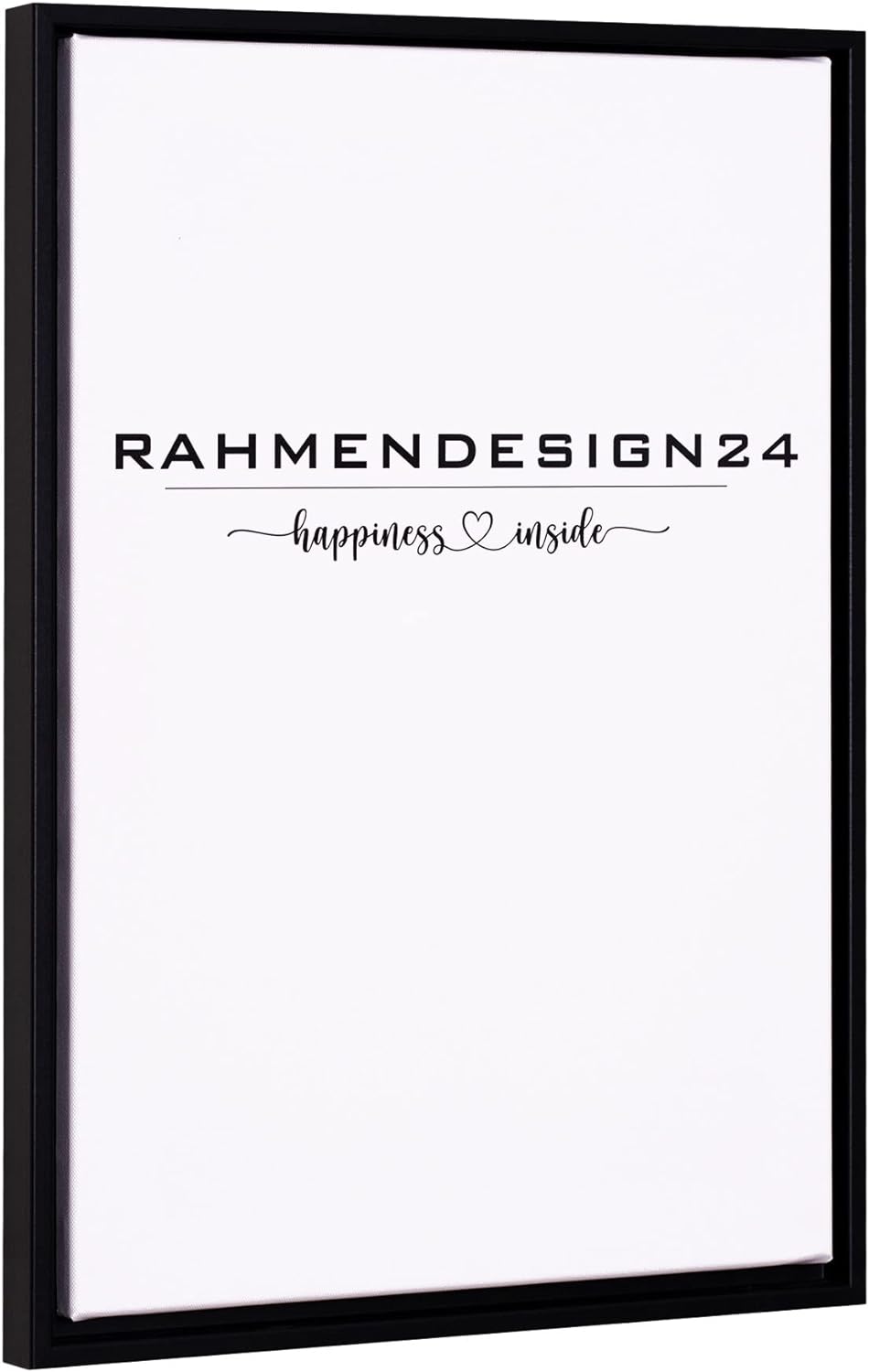 Rahmendesign24 Schattenfugenrahmen Oslo für Keilrahmenbilder und Leinwände 50x70 Schwarz (matt) Scha