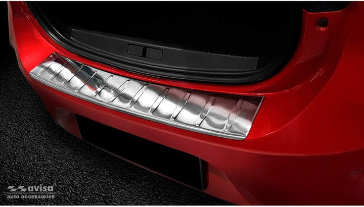 Avisa Edelstahl Heckstossstangenschutz kompatibel mit Opel Corsa F HB 5-türer GS-Line 2019- 'Ribs'