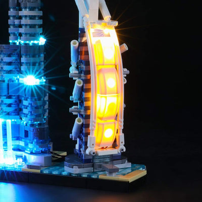 BRIKSMAX Led Beleuchtungsset für Lego Architecture Dubai,Kompatibel Mit Lego 21052 Bausteinen Modell